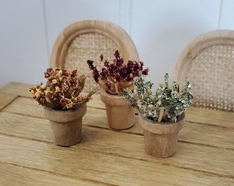 Dollhouse Miniature Fall Floral Pot