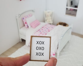 Miniature Dollhouse Valentine's Day Wall Art