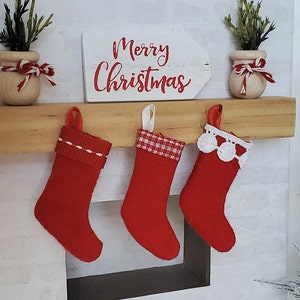 Miniature Dollhouse Flannel Christmas Stocking
