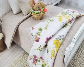 Miniature Dollhouse Flannel Throw Blanket