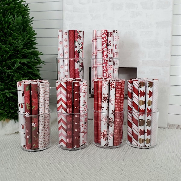 Miniature Dollhouse  Christmas Wrapping Paper