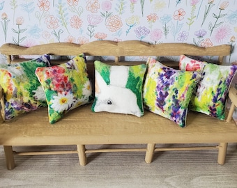 Dollhouse Miniature Decorative Easter Throw Pillow