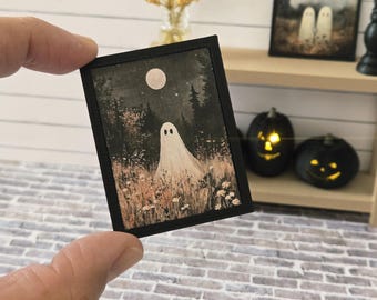 Miniature Dollhouse Ghost Wall Art