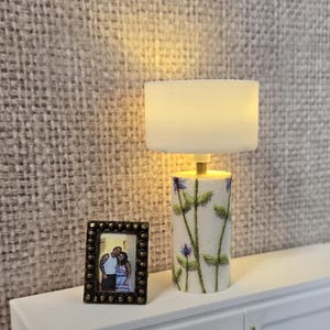 Miniature Dollhouse Wild Flowers Lamp