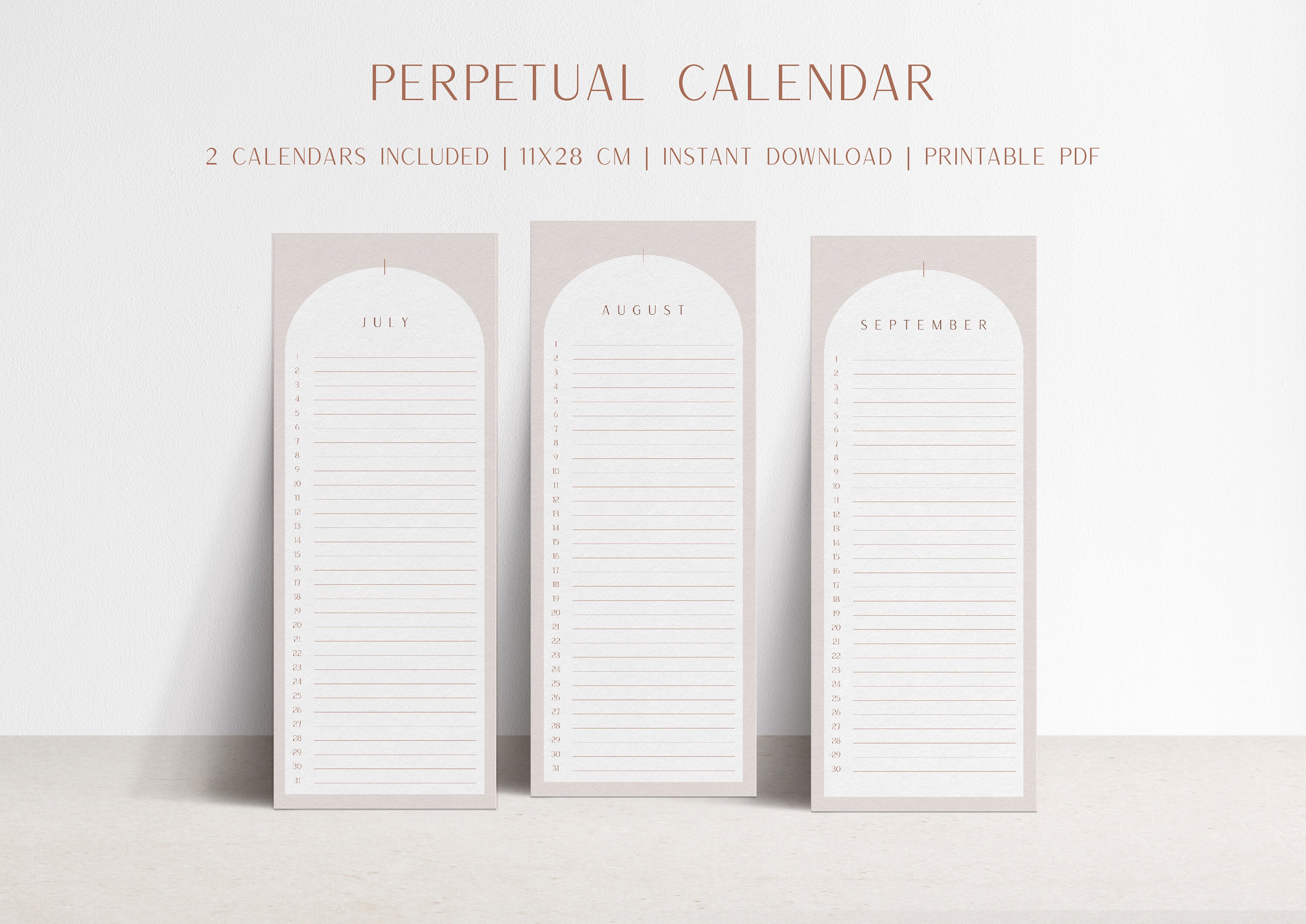 Perpetual Calendar Etsy Perpetual Calendar Etsy
