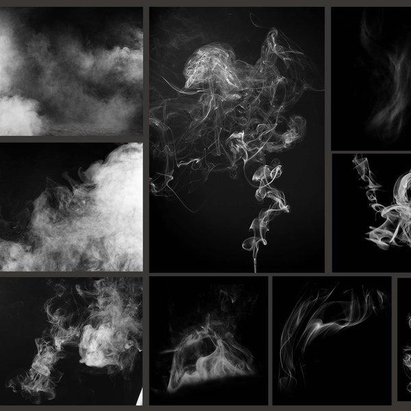 70 Smoke Bomb Overlays Smoke Digital Textures for Photoshop PSD Realistic Smoke Effect for Mist Cloud Photo Editing Pack