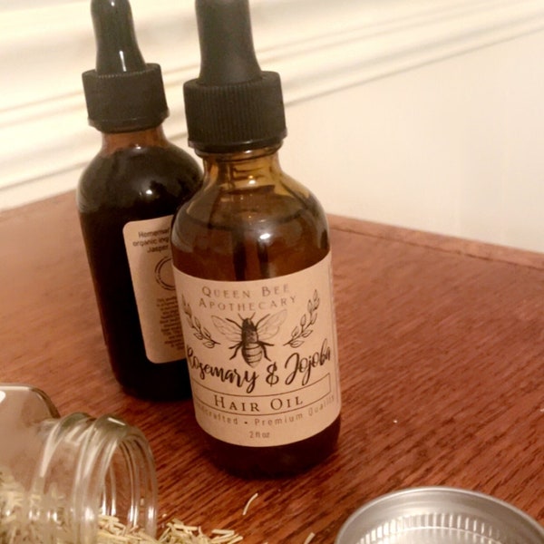 Organic Jojoba and Rosemary Hair Oil