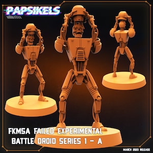 FKMSA Battle Droid - harsminiatuur - tafelmodel - fantasieminiatuur - 32 mm - D&D - sci-fi-miniatuur - Papsikel