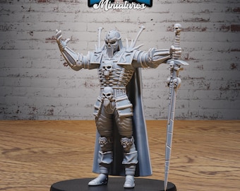 DnD Necro Knight -  Resin Miniature - Tabletop  miniature - Fantasy Miniature - 32mm - D&D -  Sci-fi Miniature