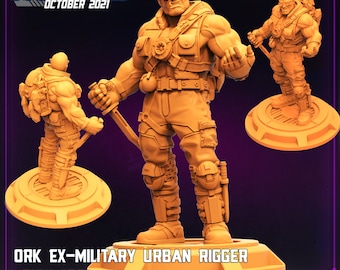 Ork Rig Double -  Resin Miniature - Tabletop  miniature - Fantasy Miniature - 32mm - D&D -  Sci-fi Miniature - Papsikel