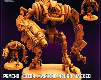 Psyco Killer Machine - Miniatura de resina - Miniatura de mesa - Miniatura de fantasía - 32 mm - D&D - Miniatura de ciencia ficción - Papsikel