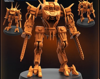 Compumaton Rager -  Resin Miniature - Tabletop  miniature - Fantasy Miniature - 32mm - D&D -  Sci-fi Miniature - Papsikel