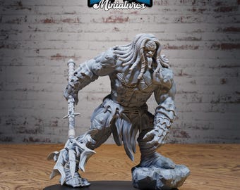 Primal Giant Roar -  32mm Fantasy Miniature - Tabletop -