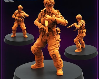 Hostage Rescuer -  Resin Miniature - Tabletop  miniature - Fantasy Miniature - 32mm - D&D -  Sci-fi Miniature - Papsikel