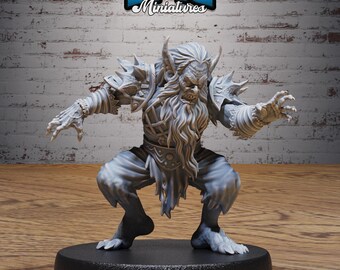 DnD Dwarf Vampire -  Resin Miniature - Tabletop  miniature - Fantasy Miniature - 32mm - D&D -  Sci-fi Miniature