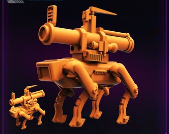 FKMSA Battle Dog - Miniatura żywiczna - Miniatura stołowa - Miniatura fantasy - 32 mm - D&D - Miniatura science fiction - Papsikel
