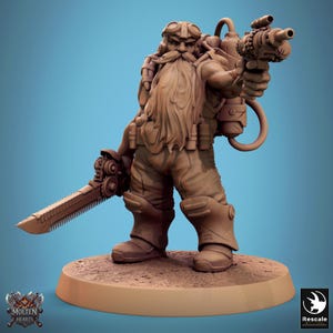 Dwarf Steampunk 2 -  Resin Miniature - Tabletop  miniature - Fantasy Miniature - 32mm - D&D -  Sci-fi Miniature -  DnD