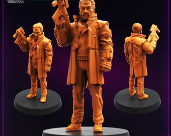 Ceo Personal Bodyguard - 3D Printed Miniature - Sci-fi Miniature - Tabletop Miniature - D&D - Papsikel