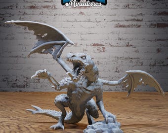 DnD Miasma Dragon -  Resin Miniature - Tabletop  miniature - Fantasy Miniature - 32mm - D&D -  Sci-fi Miniature