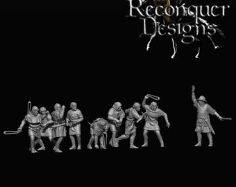 Slinger und Kapitän - Resin Miniatur - Tabletop Miniatur - Mittelalter Miniatur