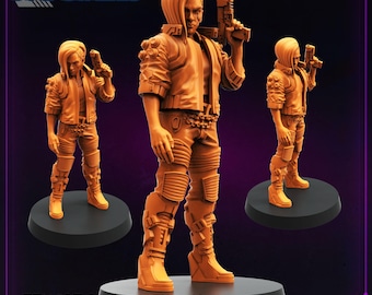 Female/Male Mercenary -  Resin Miniature - Tabletop  miniature - Fantasy Miniature - 32mm - D&D -  Sci-fi Miniature - Papsikel