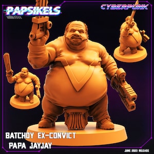 Papa Jayjay - Resinminiatyr - Bordsminiatyr - Fantasyminiatyr - 32 mm - D&D - Sci-fi-miniatyr - Papsikel