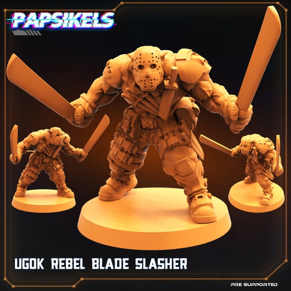 Ugok Rebel Blade Slasher: 3D Printed Sci-Fi Miniature - Papsikel