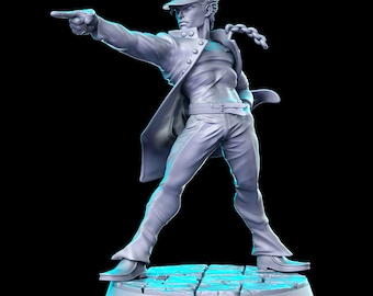 Jotaro - 3D Printed Miniature - Fantasy Miniature -Tabletop  Miniature - Tabletop Miniature - D&D - RN Estudio  DnD