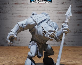 Pig Ogre -  32mm Fantasy Miniature - Tabletop -