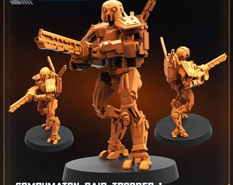 Compumaton Raid Troopers – 32mm Sci-Fi Resin Figure for D&D RPGs