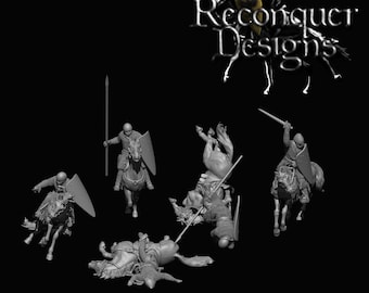 Knight Casualties -  Resin Miniature - Tabletop  miniature - Medieval Miniature