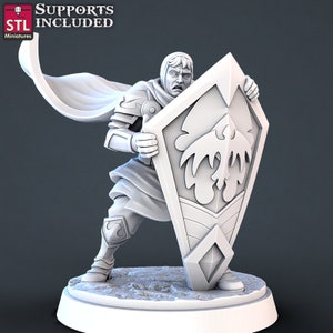 DnD Tribute Cavallier - Tabletop  miniature - Fantasy - 32mm - D&D  Resin Miniature DnD