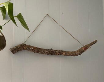 Rustic Cork Bark Hanging Branch - Wall Decor - Minimalistic Boho Home Decor - Air Plant Mount