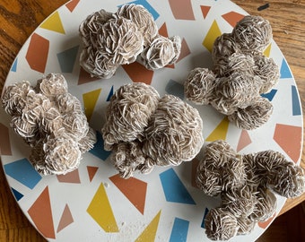 3-5”inch Desert Rose Selenite Cluster - Raw Gypsum Desert Rose Cluster - Healing Mineral  crown chakra and cleansing crystal - huge pieces !