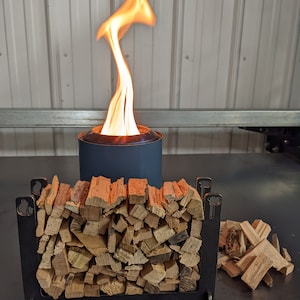 Mini étagère à bois uniquement (poêle à bois et poêle solo non inclus)