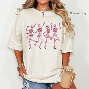 Dancing Skeleton Graphic Tee | Comfort Colors Halloween Shirt | Spooky Retro Aesthetic | Unisex Skeleton T-Shirt | Fall Outfit