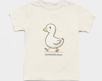 Silly Goose Kleinkind Shirt - Zertifizierte Silly Goose Vibes | Lustiges Kinder-T-Shirt | Niedliches Tier-T-Shirt für Kleinkinder | Vergnügt Kleinkind Tee