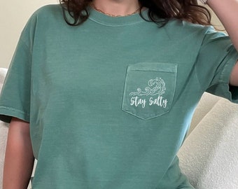 Stay Salty Tee | Comfort Colors T-Shirt| Trendy Beach Shirt | Vacation Tee | Oversized Tee | Summer Tee | Cute Summer outfits for women
