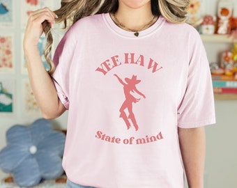 Yee Haw Shirt | Yee Haw Cowgirl Shirt | Vintage inspiriertes T-Shirt | Wohlfühlfarben Shirt | Rodeo-Shirt | Oversized T-Shirt