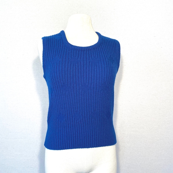 70s Blue Sweater Vest. Sears Brand. Women's M/L.