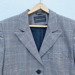 Vintage Giorgio Sant Angelo Blazer. Houndstooth. Womens Small.
