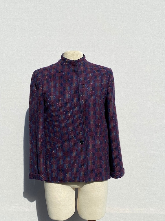 80s Wool Evan Picone Jacket. Multicolor. Women's … - image 3