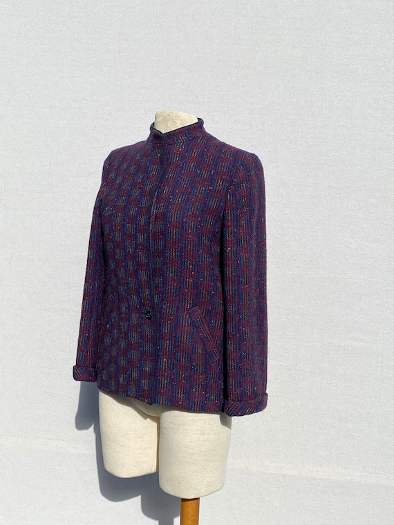 80s Wool Evan Picone Jacket. Multicolor. Women's … - image 4
