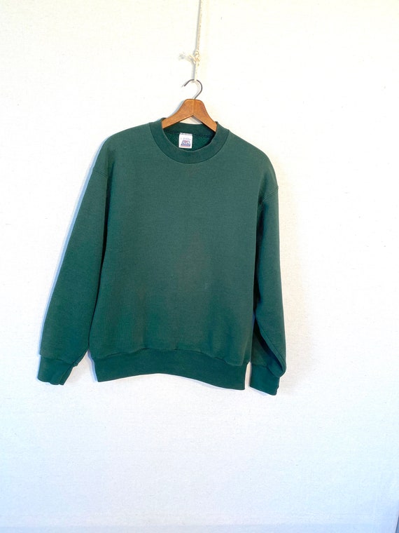 90s BVD Crewneck Sweatshirt. Dark Green. Size L. - image 1