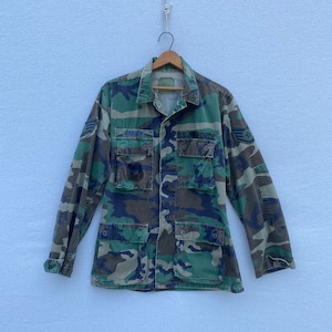 Vintage Woodland Camo Hot Weather Combat Jacket. Men&#39;s SMALL