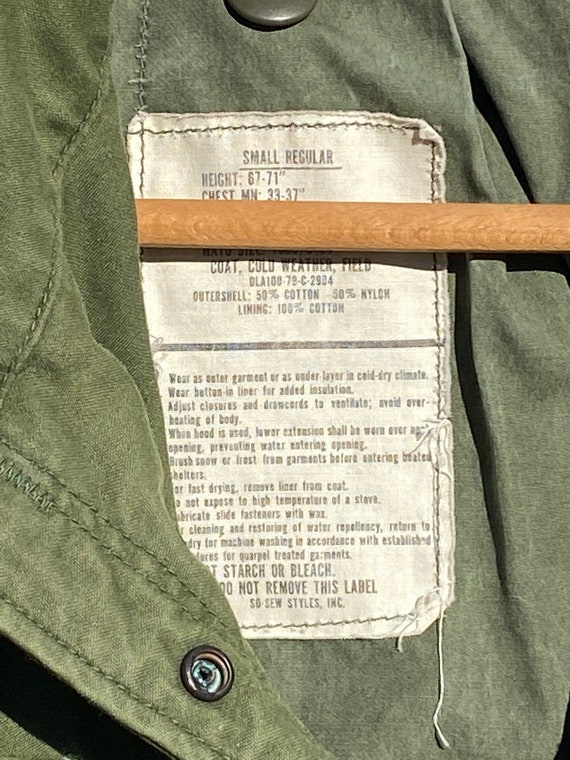 M65 Field Jacket. '79. Men's Small Reg. - image 8