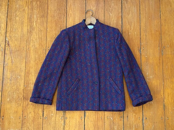 80s Wool Evan Picone Jacket. Multicolor. Women's … - image 1