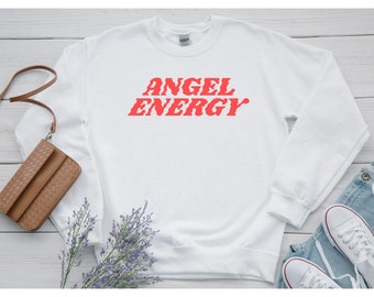 Sudadera Angel Energy, ropa estética, sudadera Vsco, sudadera de moda, ropa Cottagecore de ropa Y2K, sudadera de gran tamaño Witchy