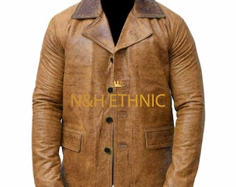 Redemption Chaqueta de abrigo de cuero Dead Arthur - Etsy México