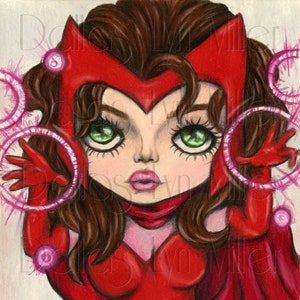 Scarlet Witch - Wood Mounted Print
